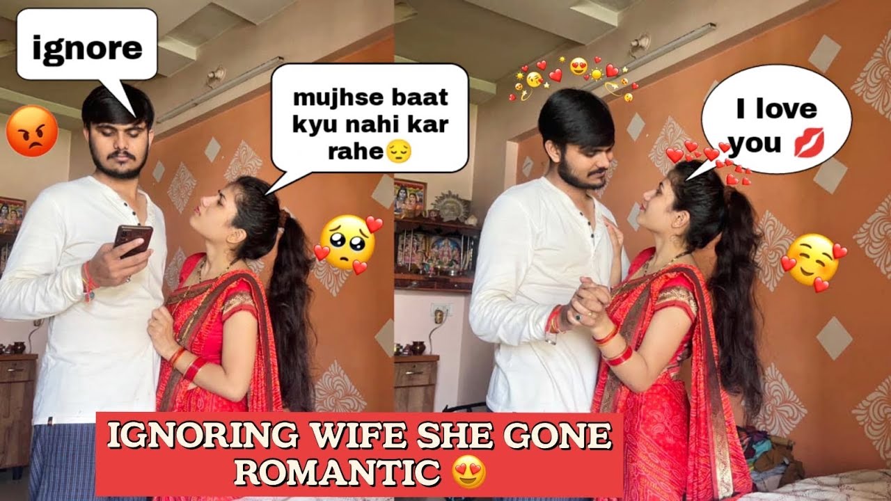 Ignoring Wife😒 She Gone Romantic 💋|| Sakshi’s Cute reaction 😍||prank on wife ||SakshiBabaOfficial