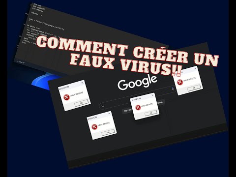 comment créer un faux virus sur un pc