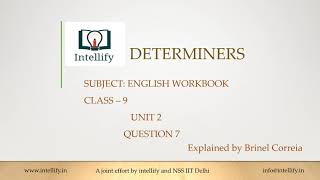 NCERT Solutions for Class 9 English Workbook Unit 2 Determiners (Question 7)
