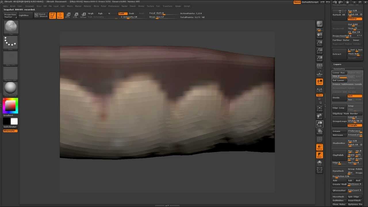 make teeth zbrush