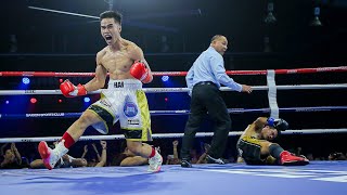 Tung đòn nặng, knock out nhanh võ sĩ Thái Lan, Nguyễn Ngọc Hải đoạt đai WBA Nam Á