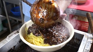 Only $3.5!? Unlimited FREE! Jajangmyeon(Black Bean Noodles) & Jjamppong - Korean street food