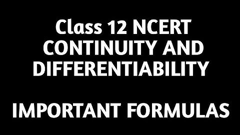 Class 12/ Important Formulas/ Continuity and Differentiability#calculus#differentiation Formulas