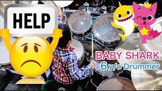 HELP JAPAN | 2x FASTER | BABY SHARK Amazing Child Drummer