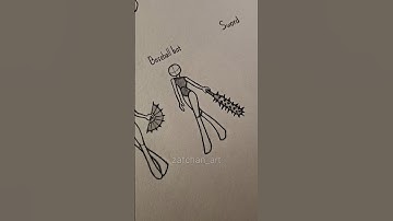 How to draw body with different weapons ✨️ pt.2 #drawing #tutorial #howtodraw #art #shorts