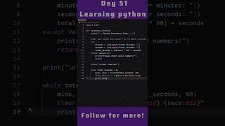 Made a Countdown Timer in Python 🚀Python in 30 Seconds: Build a Timer ⏱️