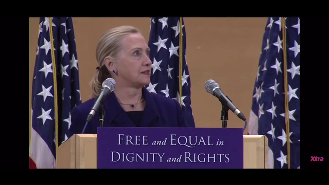 Hilliary Clinton school project  lgbtq speech