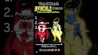 Ranking the BEST Fem-vincible Edits Ever! (2K Special 🎉)#fyp#invincible#invincibleedit#shorts#edit