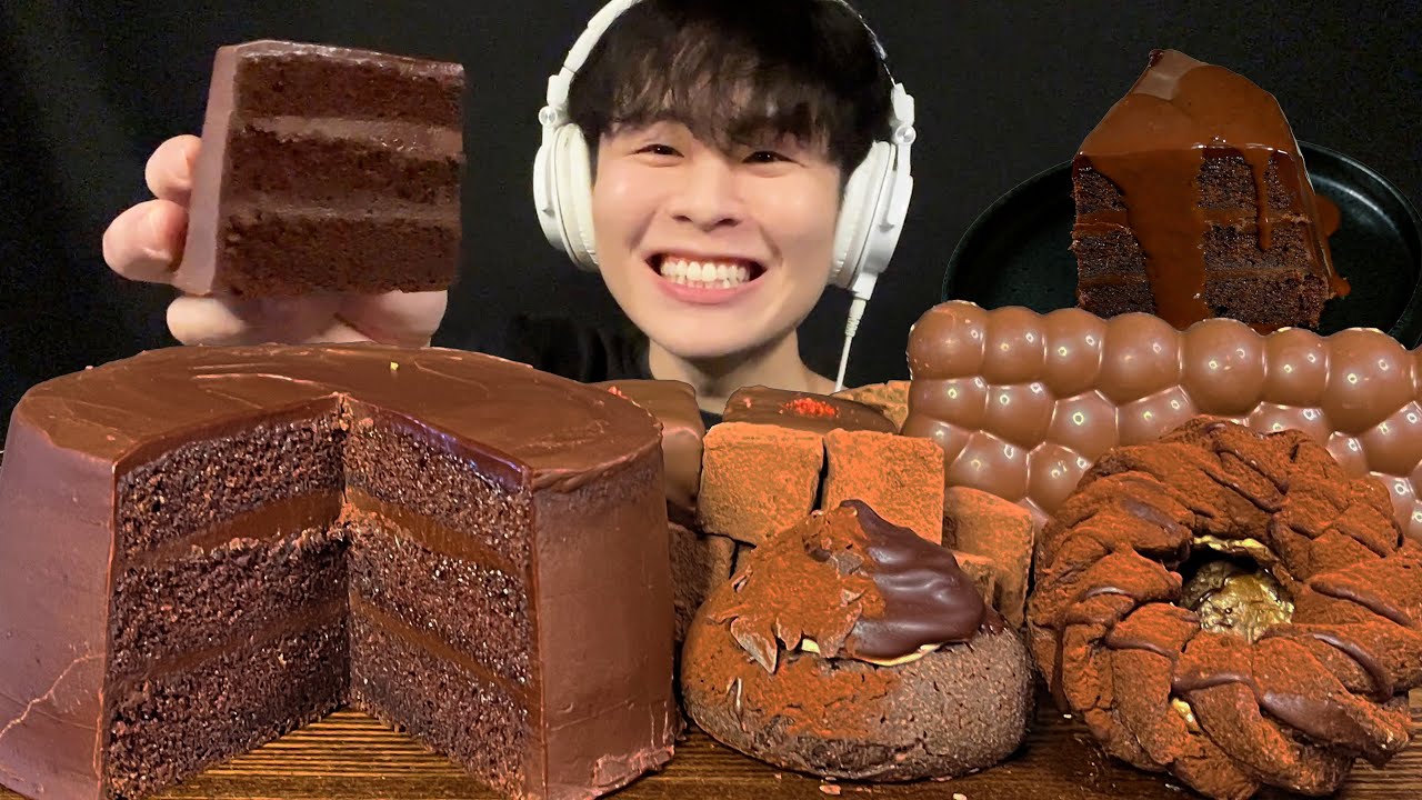 【ASMR】濃厚チョコレートレイヤーケーキ‼️【咀嚼音/mukbang/Eating Sounds】