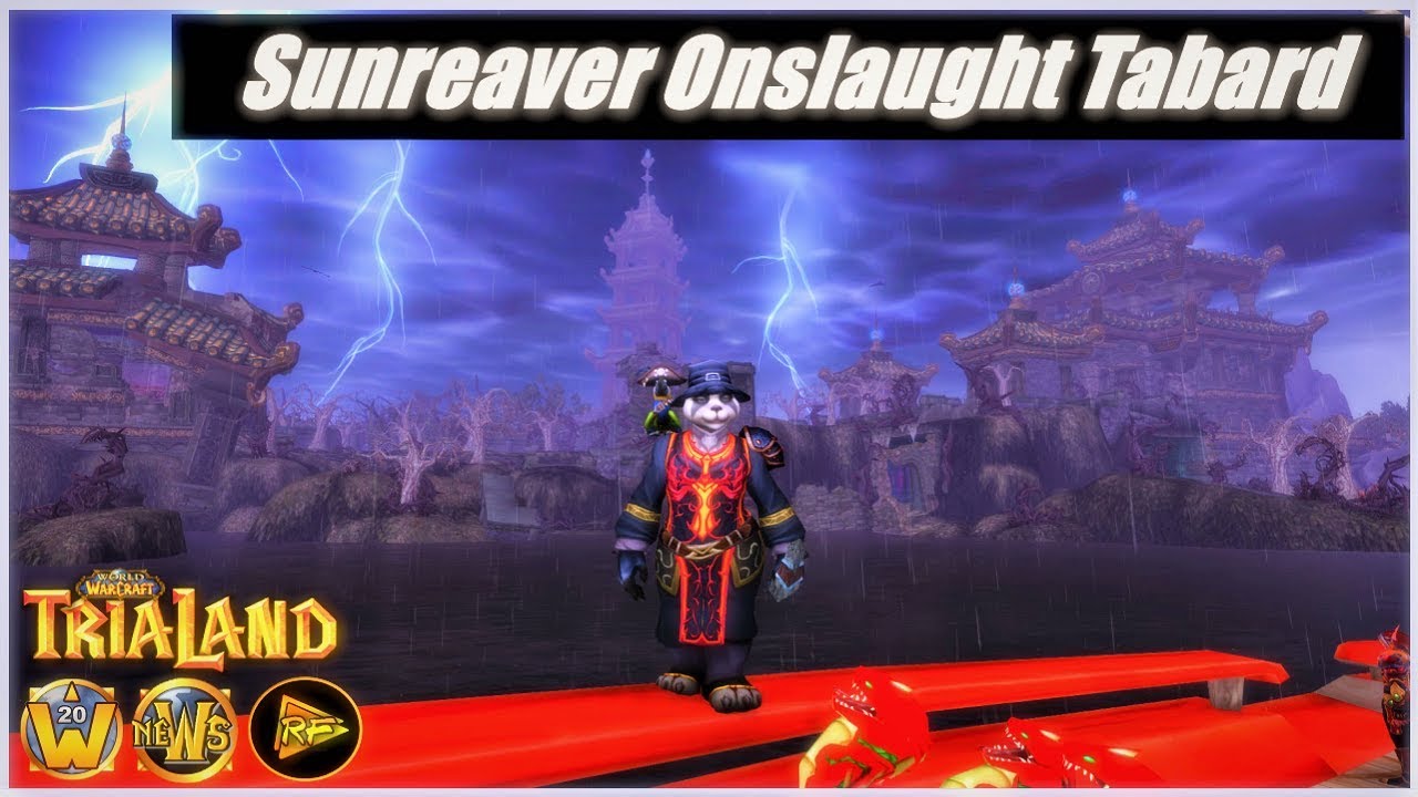 🎒Wow Saruski Official F2p: Objects And Collections - Sunreaver Onslaught Tabard🎒