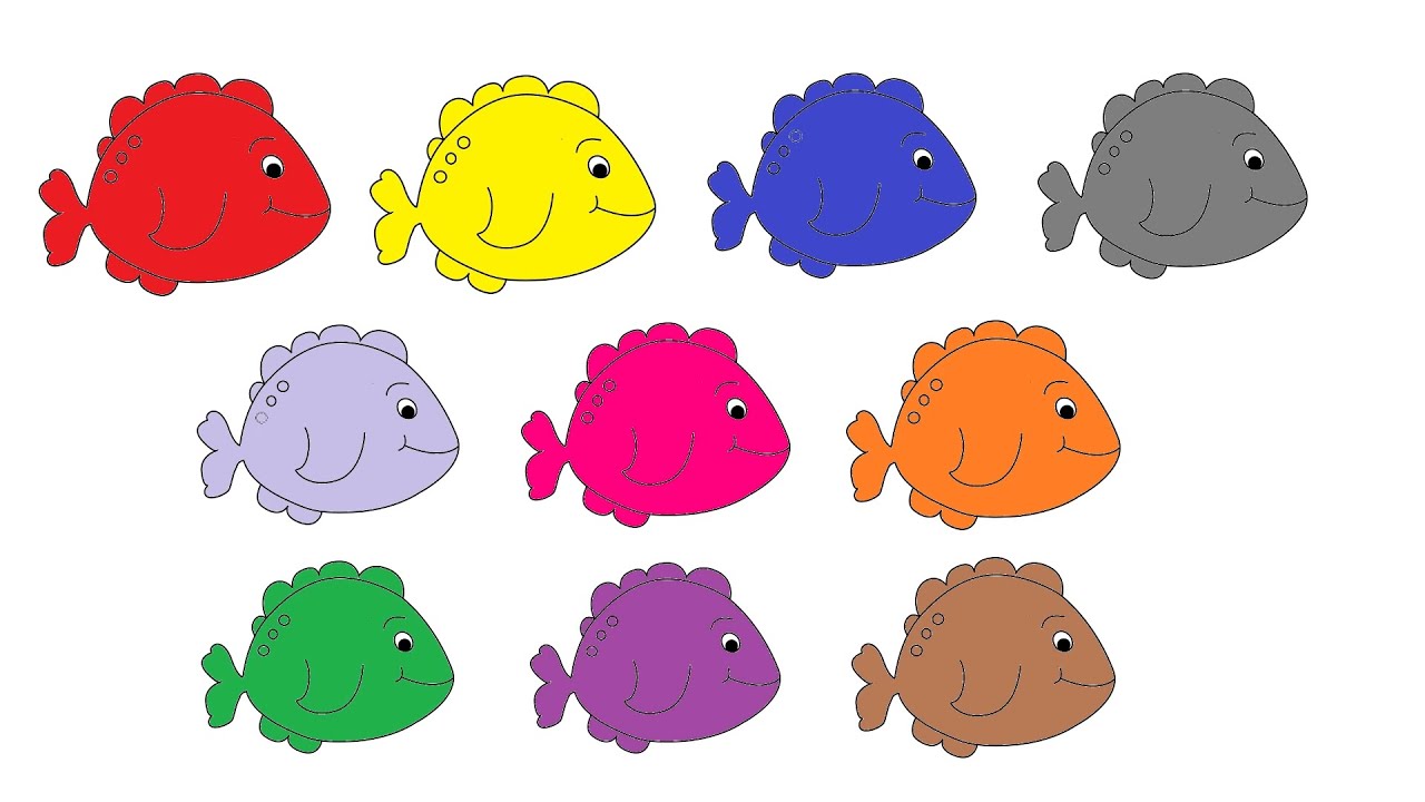 Learn Numbers And Colors With Fish Number And Color Learning For Children YouTube