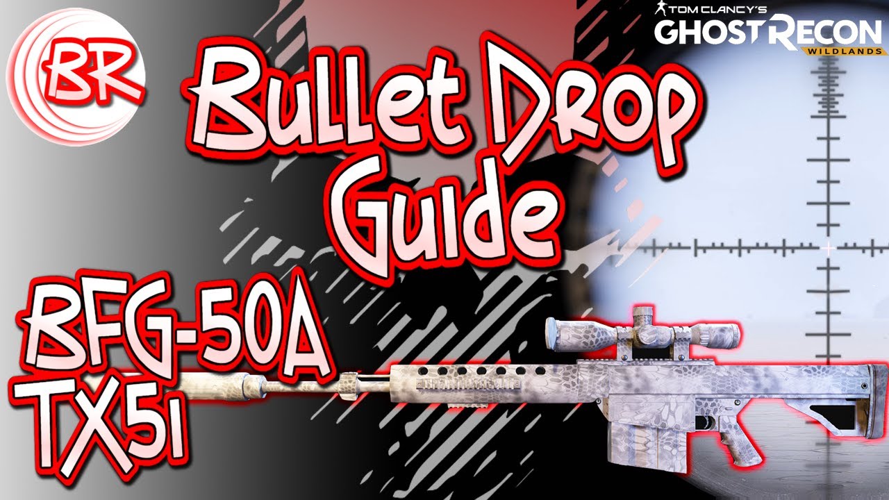 Ghost Recon Wildlands Bullet Drop Chart