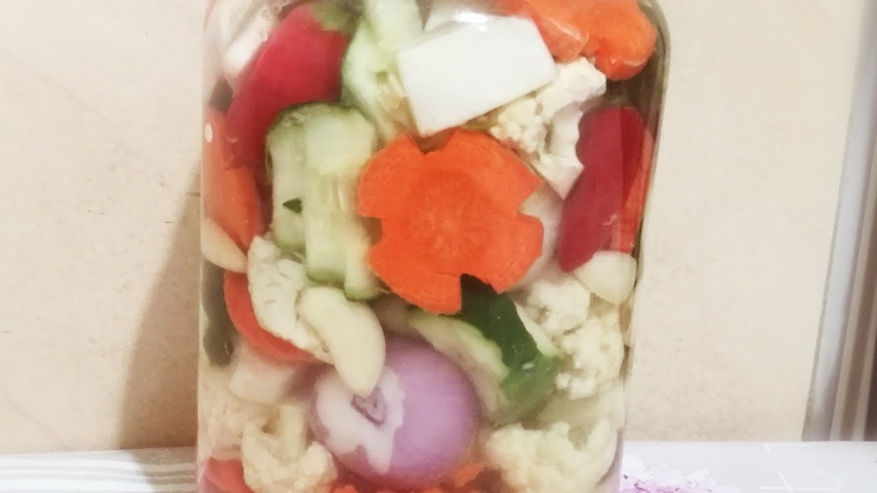 مخلل الخضار المشكلة بطريقة سهلة وبسيطة ولذيذة 🌶 Pickled vegetables