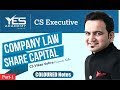 Share Capital (Part 1) | CS Executive Company Law | CS Vikas Vohra