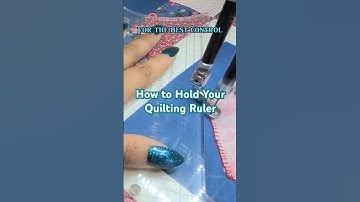 How to Hold Your Quilting Ruler For the Best Control #longarmquilting #rulerquilting #quilttutorial
