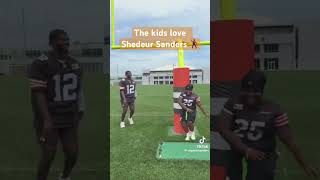 Shedeur Sanders Goes Viral Dancing with Kids 🕺🏾 | Day Off Fun! #shortsfeed #viralvideo