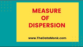 Measure Of Dispersion in Statistics | Part 6 | Complete statistics Tutorial | The Data Monk