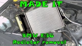 BMW E36 radiator removal