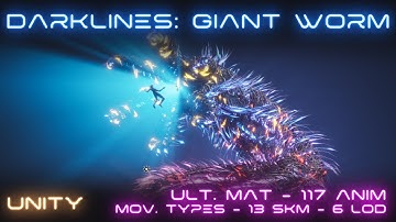 [Unity] Darkline Giant Worm 1 for #Unity @AssetStore  @Fab  Boss for #unrealengine