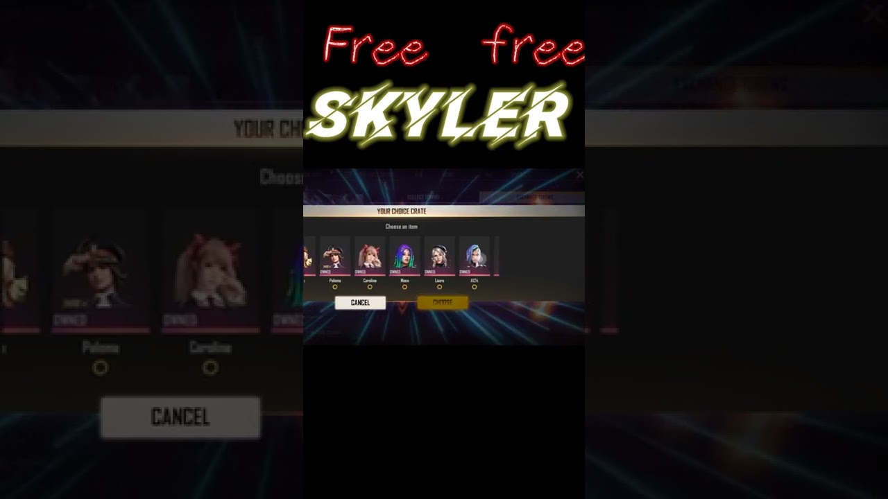 SKYLER IN FREE | HOW TO GET SKYLER CHARACTER IN FREE| SKYLER CHARACTER FREE ME KAISE MILEGA 