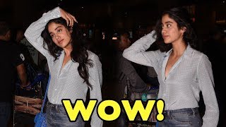 Gorgeous Jhanvi Kapoor Rocks The Airport Look With Style