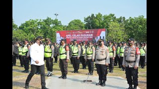 Bupati Tangerang Pimpin Apel Gelar Pasukan Pengamanan Pilkades Serentak di 77 Desa