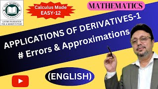 Application of derivatives class 12 | IIT-JEE | English |Part-1