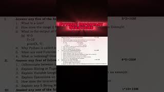 python Important questions #python #computerscience #importantquestions #bsc #bca #exam #test