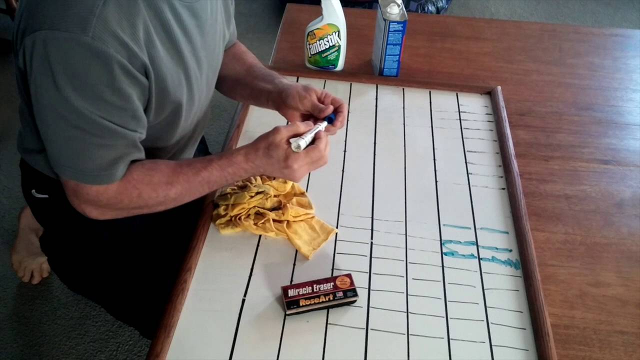 How to Clean a Stained White Board - Dry Erase Marker Removal - Permanent  Marker Off Whiteboard