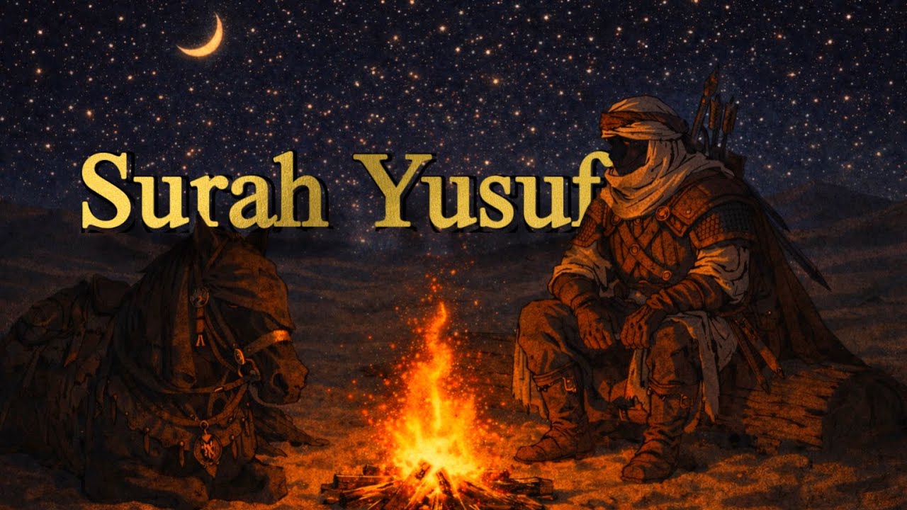 Listen to The Holy Quran near the peaceful campfire.