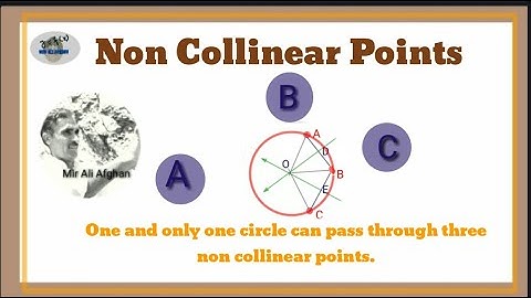 One and only one circle can pass through three non collinear points.