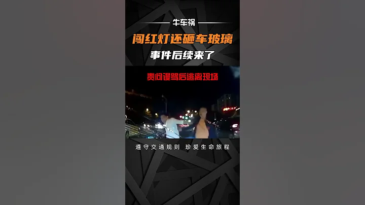 闖紅燈還跳上別人車子採擋風玻璃,附上後續 - 天天要聞