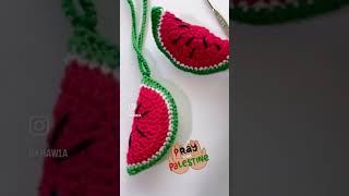 Crochet Watermelon 🍉 كروشيه بطيخة #crochet #كروشيه