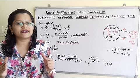 Theory + Problem 1 on Unsteady/  Transient Heat transfer process with Negligible I T G