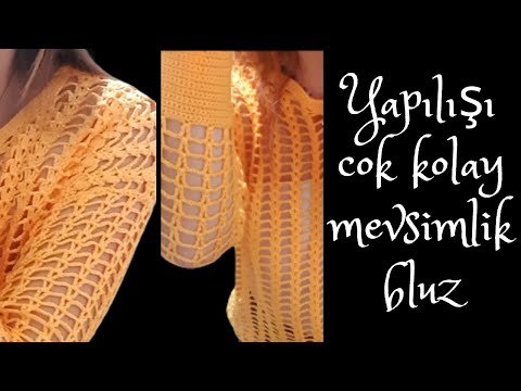 Mevsimlik Örgü Bluz Modeli Yapılışı - Örgü Bluz Modeli #örgü #örgümodelleri #örgükazak #örgübluz