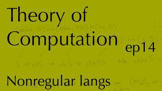 Computation ep14: Non-regular languages (Mar 3, 2026)