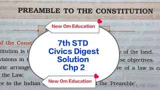 7th STD Civics Digest Solution Chp 2 Preamble To The Constitution @OmPrakash-rn8hc 