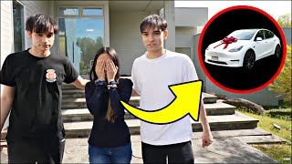 Lucas and Marcus - Dobre Brothers - I Bought My Sister Her Dream Car (She Freaked Out!)