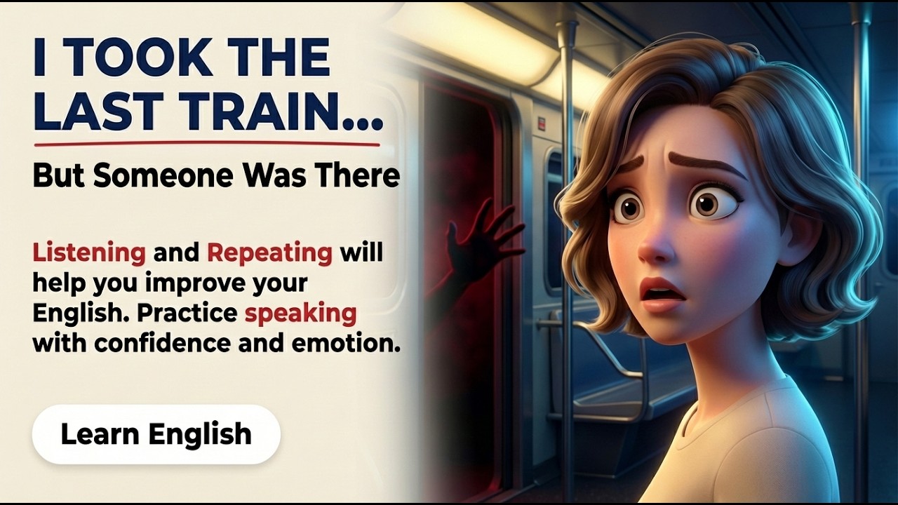 I Took the Last Train… But Someone Was There🚆😱 | Shadowing English Story (A1–A2 Level)
