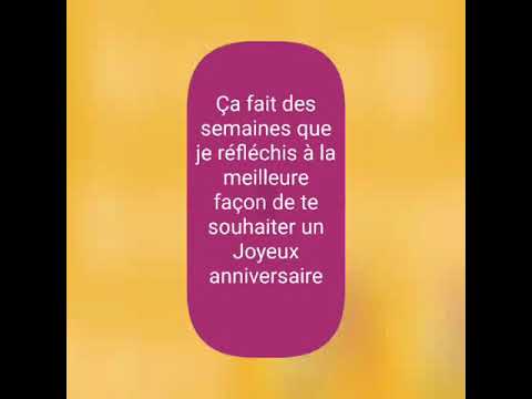 Vidéo: Comment Souhaiter Un Joyeux Anniversaire à Un Homme