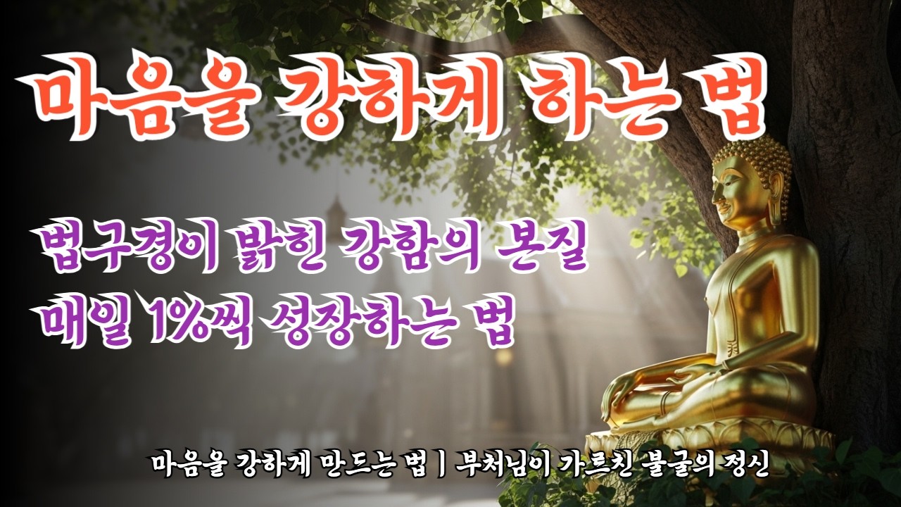 흔들리지 않는 강한 마음 만들기 | 불교의 멘탈 수행법
