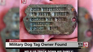 Military dog tag headed home after being found in a dump