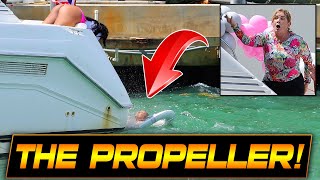 GIRL FALLS INTO MIAMI RIVER AND CREW PANICS !! MEMORIAL WEEKEND !! BOAT ZONE