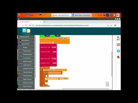 Drag and drop programming of makslate using makblocks