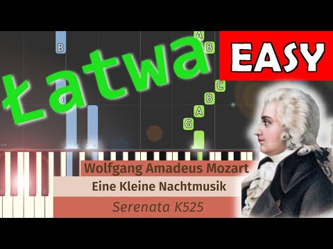 🎹 Eine Kleine Nachtmusik (W. A. Mozart) - Piano Tutorial (łatwa wersja) 🎵 NUTY W OPISIE 🎼