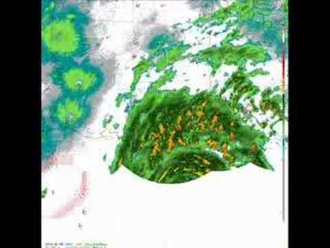 Radar loop of Katrina's landfall in Louisiana