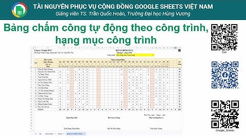 Bảng chấm công tự động theo công trình, hạng mục công trình dành cho kế toán dịch vụ