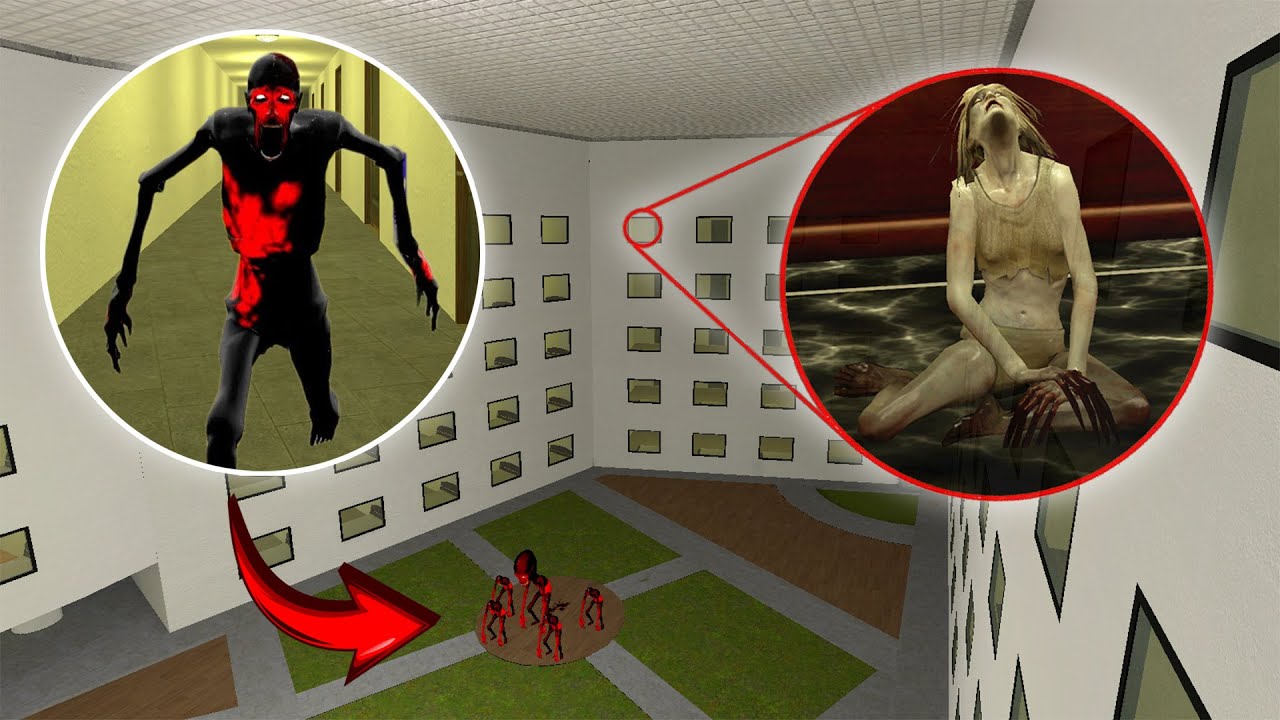 Bloodthirsty SCP 096 And Scary Witch NextbotsIs Are Hunting Me In Hotel l - Garry's Mod #26
