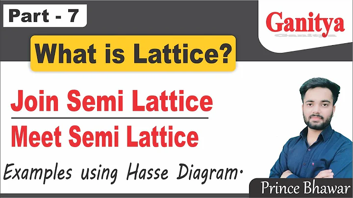 7. Lattice in Discrete Mathematics | Using HASSE DIAGRAM | Join Semi Lattice | Meet Semi Lattice