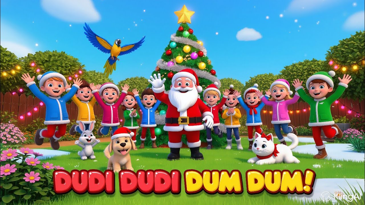Dudi Dudi Dum Dum 🎄 | Fun Christmas Song for Kids | Santa & Animals Dance!
